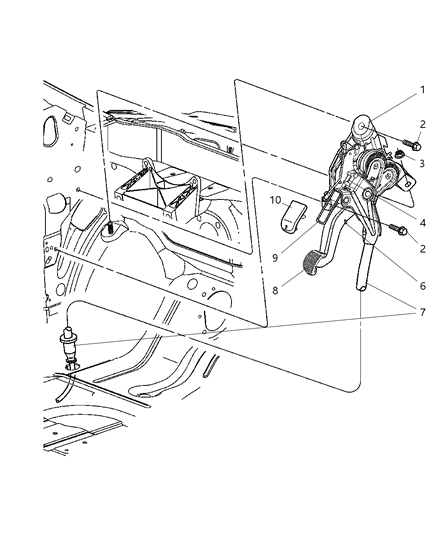 Cable Parking Brake Diagram for 4721310AC