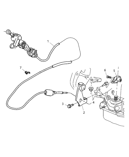 Cable Shift Diagram for 52107846AG