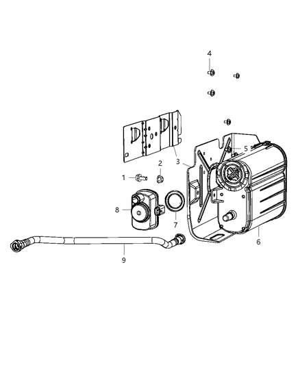 Hose Flow Valve To Canister Diagram for 52109788AC
