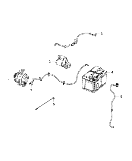 1987 Jeep Comanche Strap Ground Gpecii To Front End Rail Diagram for 56029175AA