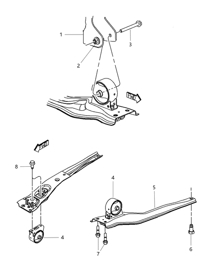 2010 Dodge Charger Nut Hexagon Flange M10X1.50 Diagram for 6508630AA
