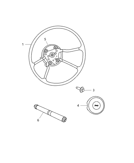 Cover Steering Wheel Back Diagram for 1GA311DVAA