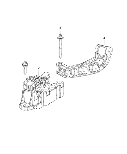 1998 Chrysler Sebring Isolator Engine Mount Diagram for 68278029AA