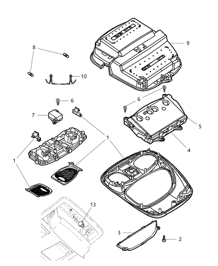 Console Overhead Diagram for 1AR301D1AB