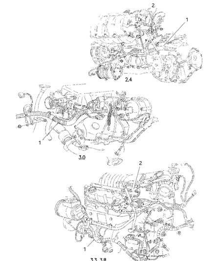 2008 Dodge Charger Cord Engine Block Heater Diagram for 4686251AC