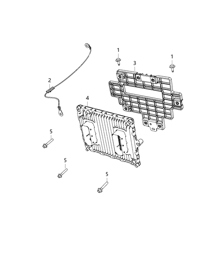 1985 Dodge Ramcharger Module Engine Controller Diagram for 68434932AA