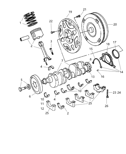 2006 Dodge Ram 1500 Bolt And Coned Washer Hexagon Head M14X1.5X102.00 Diagram for 6508400AA
