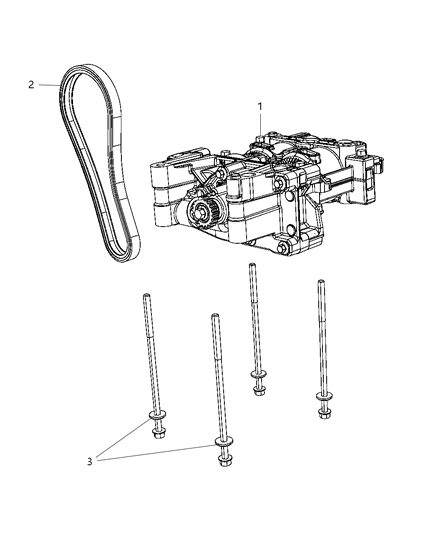 Shaft Package Balance With Oil Pump Diagram for 5189870AF