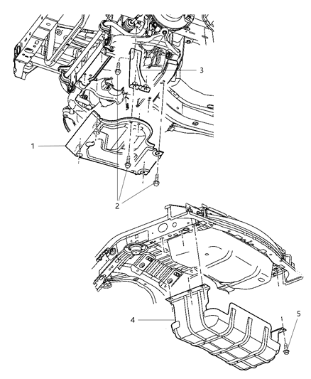 Skid Plate Front Diagram for 52128539AA