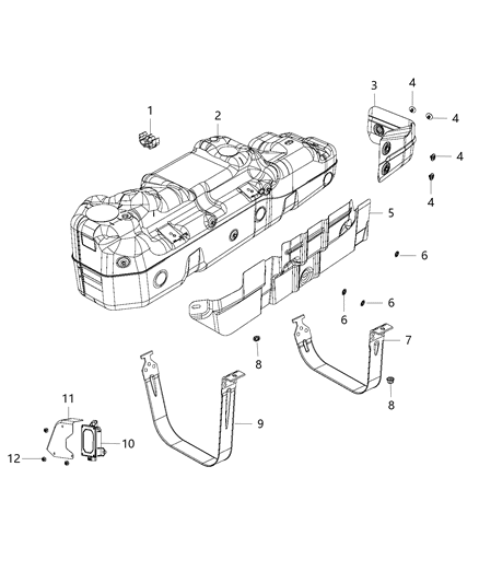 Tank Fuel Diagram for 68166430AA