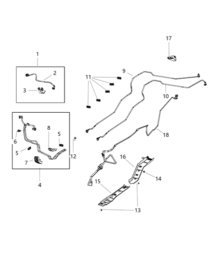 Bundle Fuel Supply And Vapor Line Diagram for 52029701AE