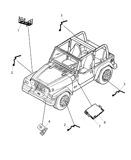 1986 Dodge D250 Sensor Kit Wheel Speed Diagram for 68003281AD