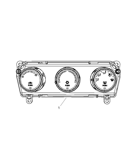 1990 Dodge Spirit Control A/C And Heater With A/C Diagram for 55111955AB