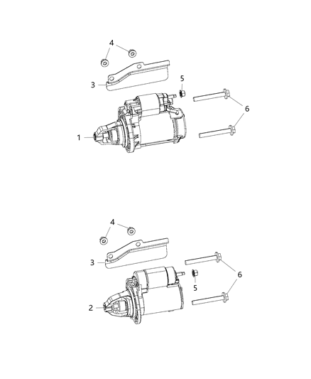 Starter Engine Diagram for R4801852AB