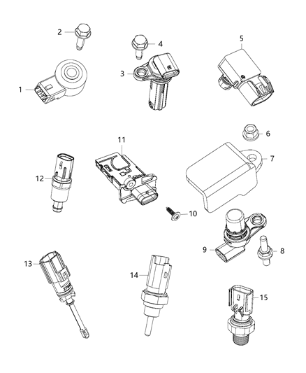 Sensor Oil Pressure Diagram for 68145662AA