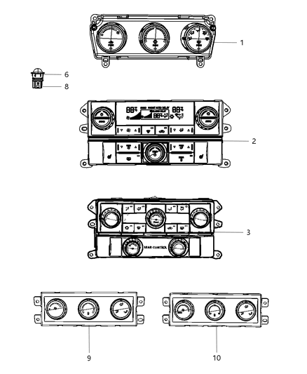 Control A/C And Heater Diagram for 55111805AE