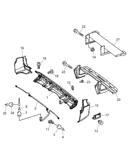 2018 Ram ProMaster 3500 Fascia Rear Diagram for 1HA78XDVAA