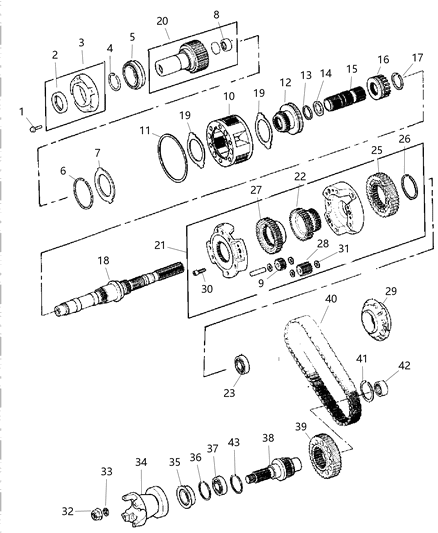 Bearing Output Shaft Diagram for 4897981AA