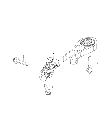 2019 Jeep Compass Bracket Engine Mount Diagram for 68253045AB