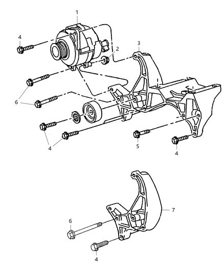 1984 Chrysler Fifth Avenue Generator Engine Diagram for 56028925AA
