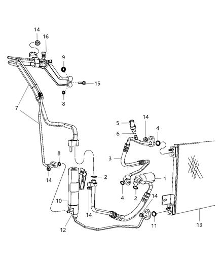 Drier Receiver Diagram for 5058900AC
