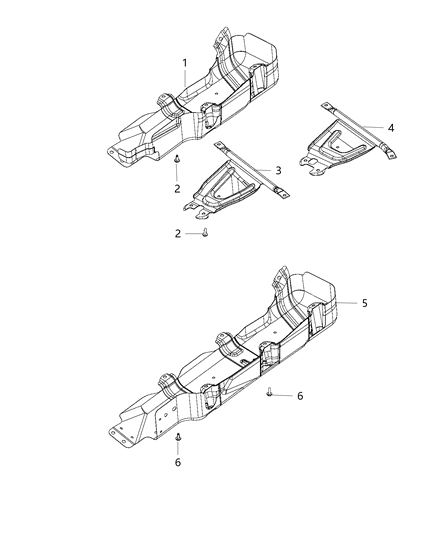 1986 Jeep J20 Skid Plate Transfer Case Diagram for 68084722AA
