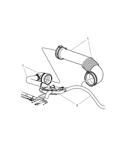 2009 Dodge Avenger Hose Vacuum Supply Diagram for 5273709AF
