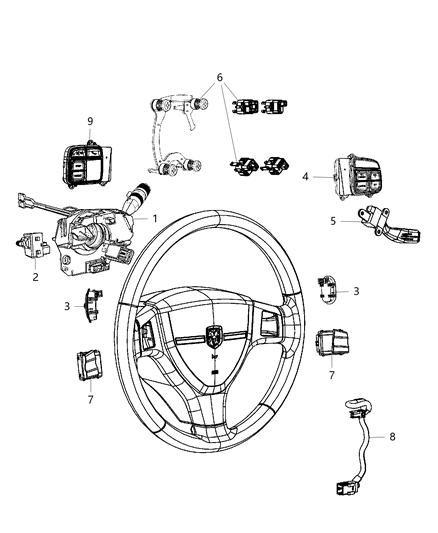 1994 Jeep Cherokee Switch Multifunction Diagram for 56046114AD