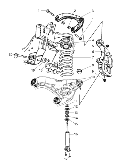 Spring Front Coil Diagram for 55398389AC