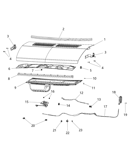 Rod Hood Propeller Diagram for 68226021AA
