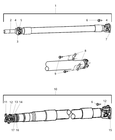 Universal Joint Diagram for V8017307AA