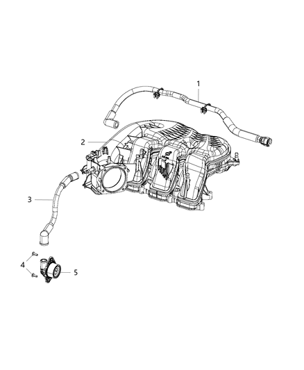 2007 Jeep Commander Hose PCV Diagram for 68342017AA