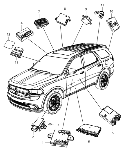 Receiver Passive Entry Diagram for 68271198AA