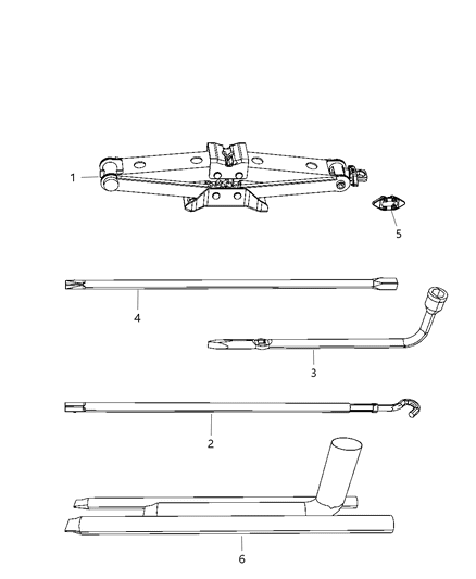 1986 Jeep J10 Jack Diagram for 68042097AA