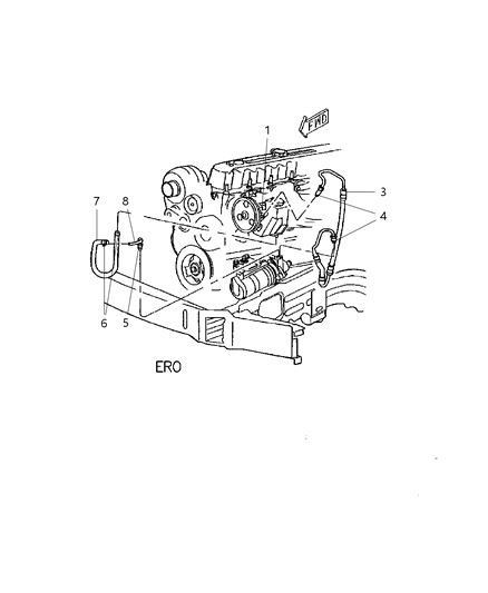 Hose Power Steering Pressure Diagram for 52088452AC