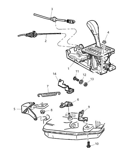 2022 Jeep Grand Cherokee Cable Gearshift Control Diagram for 52104060AC