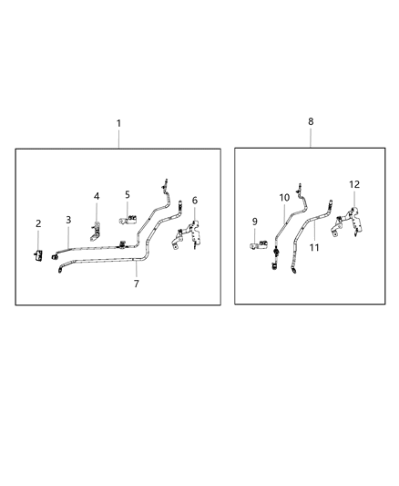 1988 Jeep J20 Tube Fuel Supply Diagram for 52030481AE
