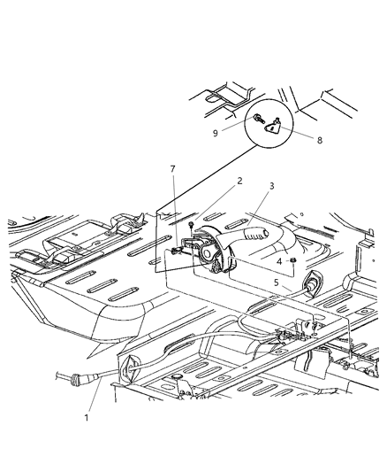 Cable Parking Brake Diagram for 4860078AF