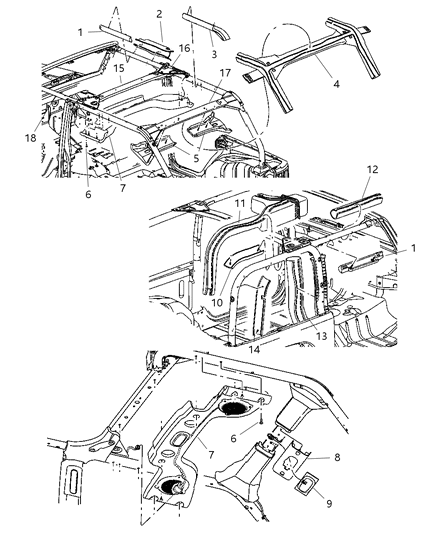 Molding Sport Bar Diagram for 55361307AB