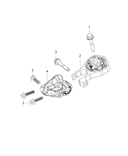 1999 Jeep Cherokee Bracket Torque Strut Diagram for 68157407AB