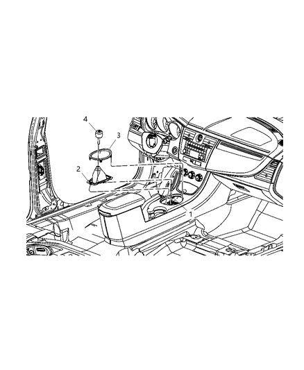 2007 Chrysler Sebring Shifter Transmission Diagram for 5106010AD