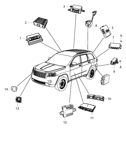 Module Door Diagram for 68316560AB