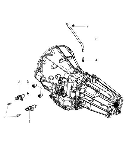 1996 Jeep Cherokee Clip Transfer Case Vent Hose Diagram for 52105544AA