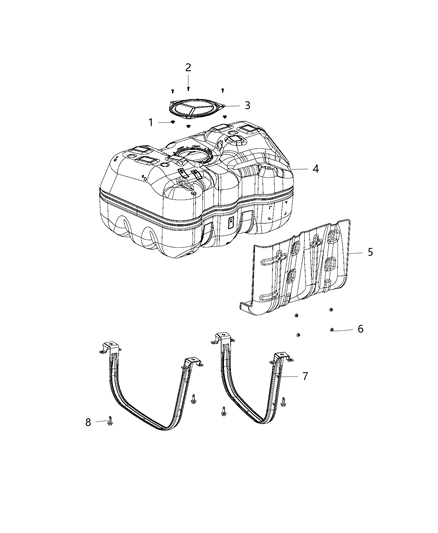 2014 Ram ProMaster 1500 Nut And Coned Washer Hexagon M5X0.80 Diagram for 6107012AA
