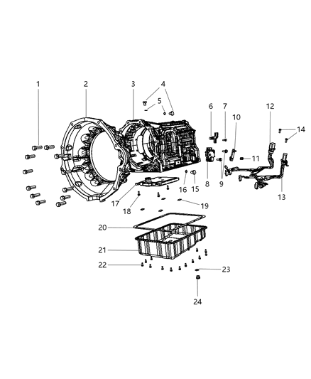 Plug Transmission Case Diagram for 68020019AA