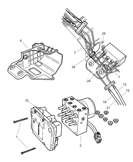 1999 Chrysler Town & Country Bolt Hydraulic Control Unit Diagram for 4882651
