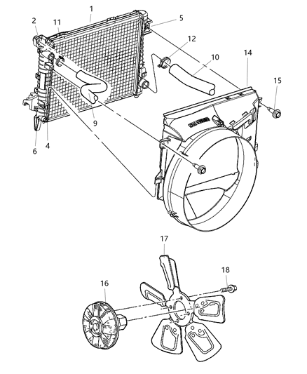 Cooler Power Steering Diagram for 52029306AD