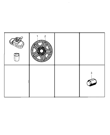 1989 Dodge D250 Wheel Aluminum Diagram for 1AH78PAKAD