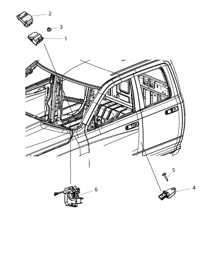 2007 Jeep Liberty Module Air Bag Control Diagram for 68085881AH