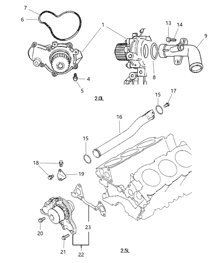 Seal Water Pump To Front Cover Diagram for 4667663